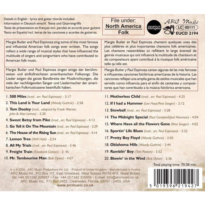 Paul & Margie: 20 Best Folk Songs Of America - slide-1