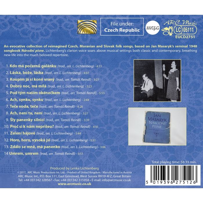 Lenka Lichtenberg: Masaryk: Narodni Pisni - slide-1