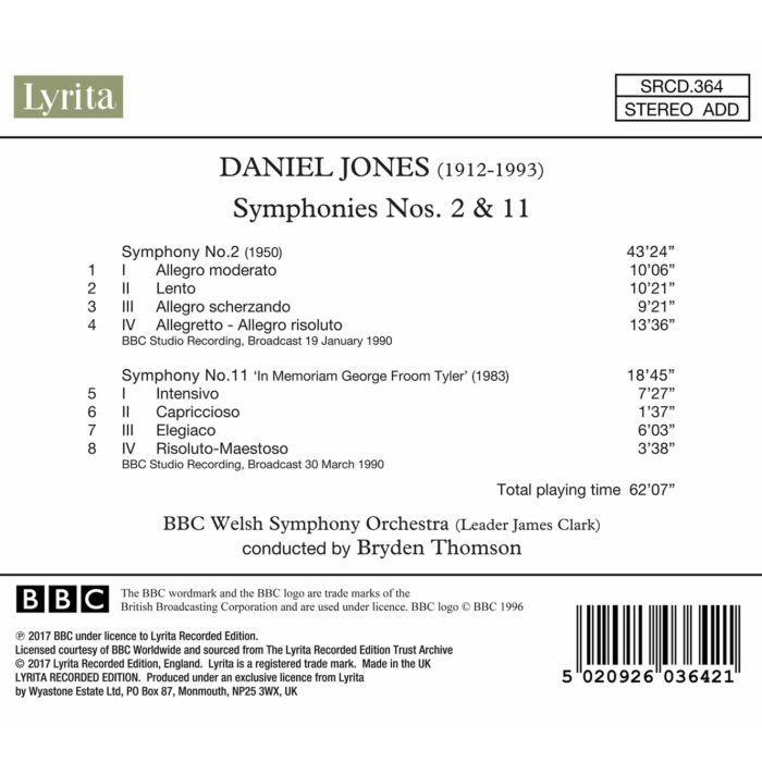 Jones: Symphonies Nos. 2 & 11 - slide-1