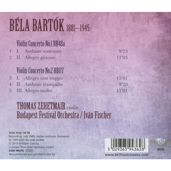 BARTOK: Violin Concertos - slide-1