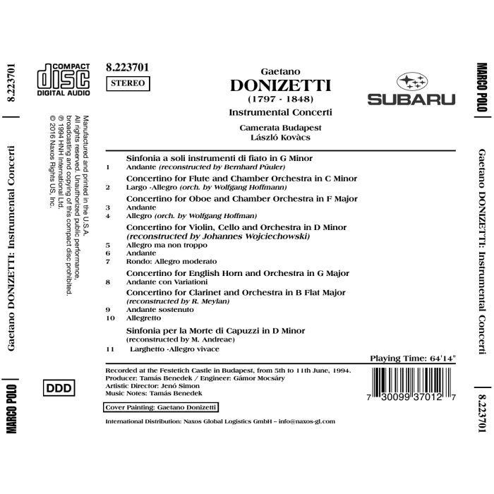 DONIZETTI: Instrumental Concertos - slide-1