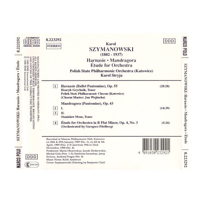 SZYMANOWSKI: Harnasie, Mandragora & Etude - slide-1