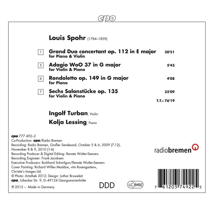 Spohr: Grand Duo - Works for Violin & Piano - slide-1