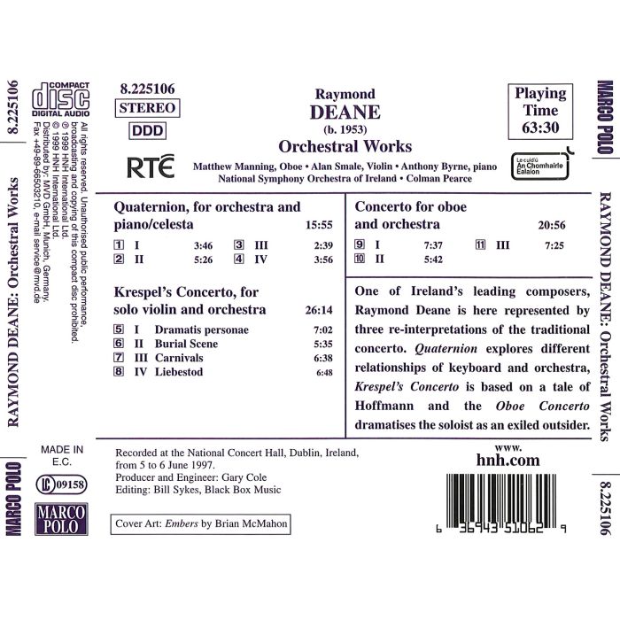 DEANE: Quaternion, Krespel's Concerto, Oboe Concerto - slide-1