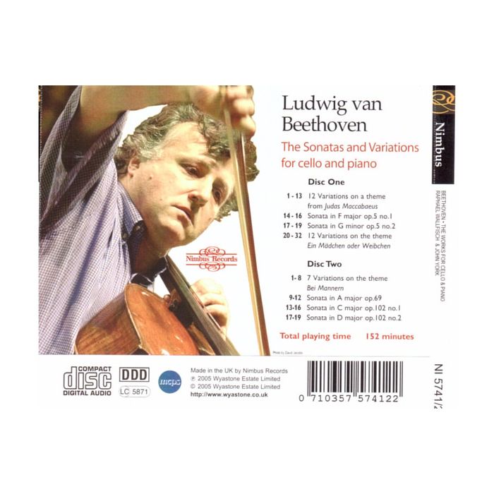 BEETHOVEN: Cello Sonatas & Variations - slide-1