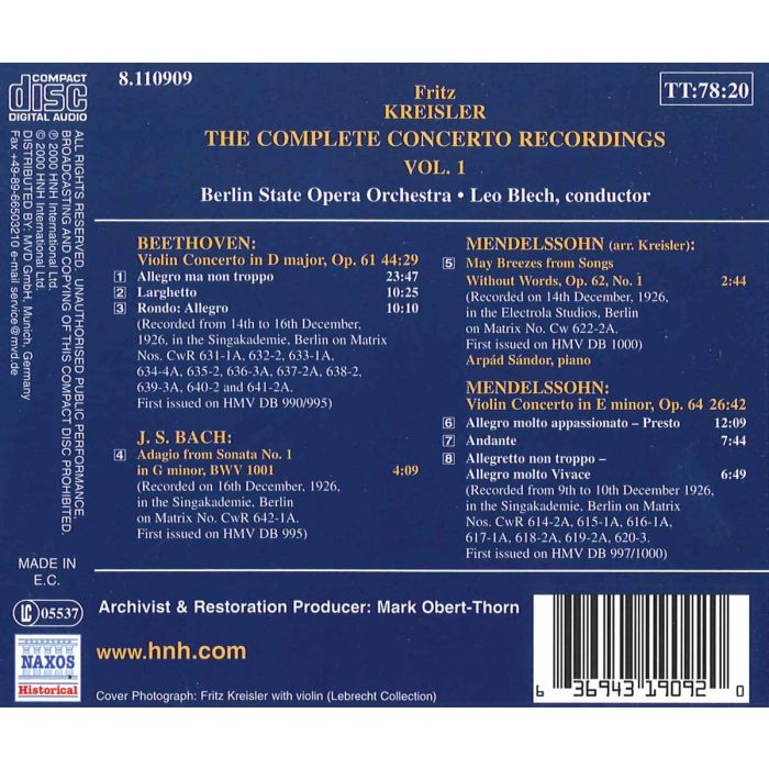 Beethoven: Violin Concerto/Mendelssohn: Violin Concerto - slide-1