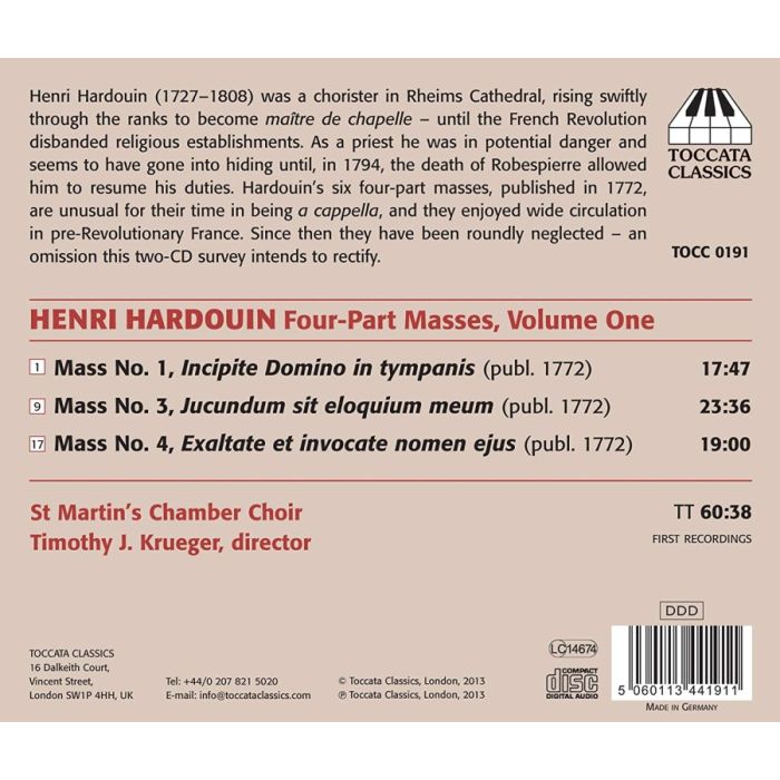 Hardouin: Complete Four-Part a cappella Masses Vol. 1 - slide-1