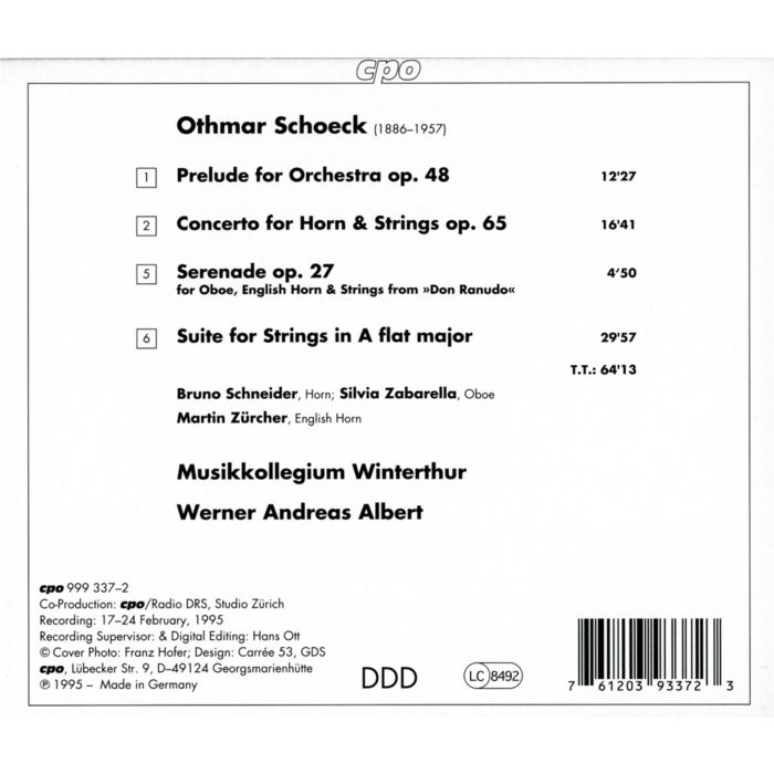 SCHOECK: Orchestral works - slide-1