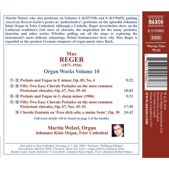 Reger: Organ Works Vol. 10 - slide-1