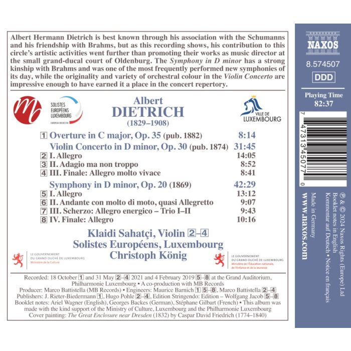 Dietrich: Symphony in D minor; Violin Concerto - slide-1