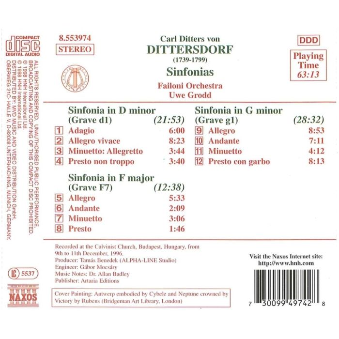 DITTERSDORF: Sinfonias - slide-1