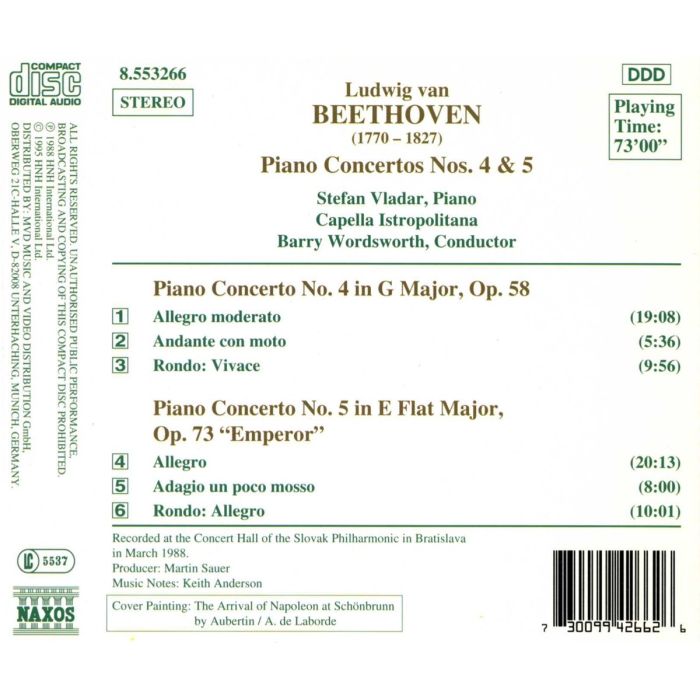 BEETHOVEN: Piano Concertos Nos. 4 and 5 - slide-1