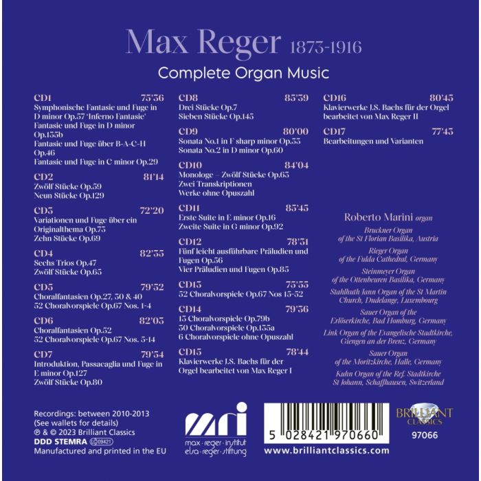 Reger: Complete Organ Music - slide-1