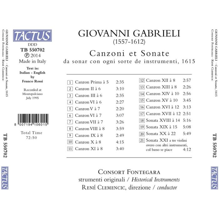 Gabrieli: Canzoni et Sonate - slide-1