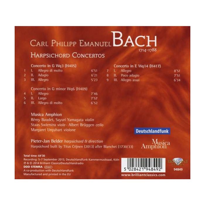 C.P.E. Bach: Harpsichord Concertos - slide-1