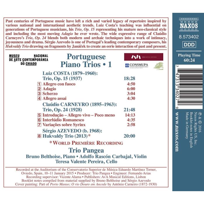 Portuguese Piano Trios Vol. 1 - Costa; Carneyro; Azevedo - slide-1