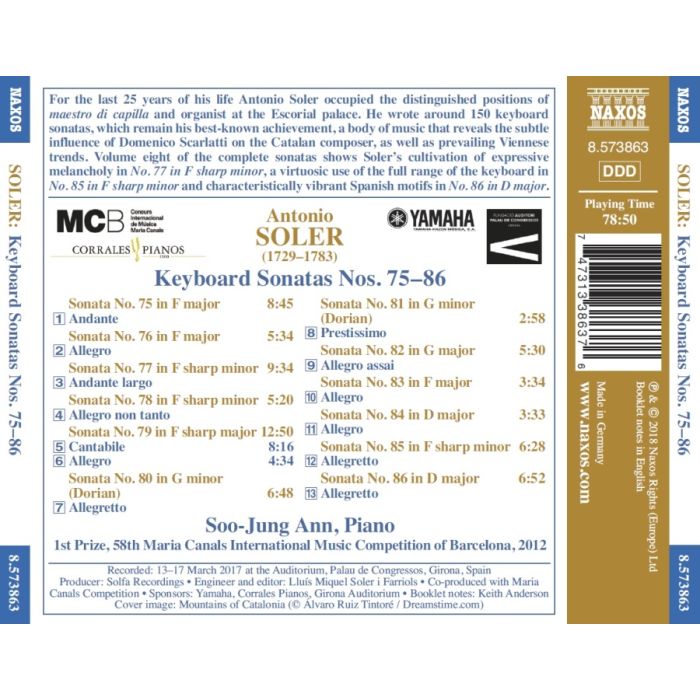 Soler: Keyboard Sonatas Nos. 75 - 86 - slide-1