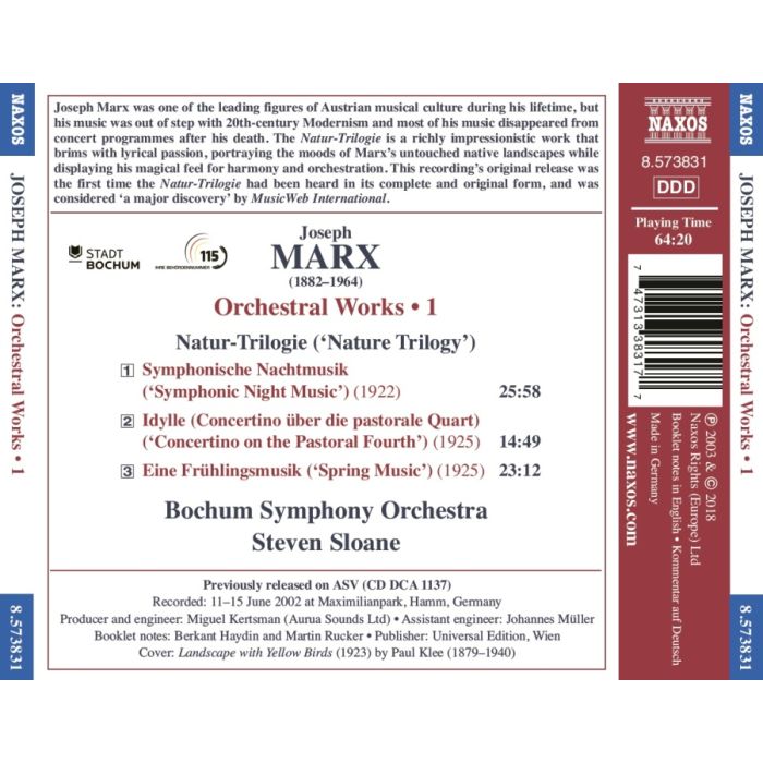 Marx: Orchestral Works Vol. 1 - slide-1