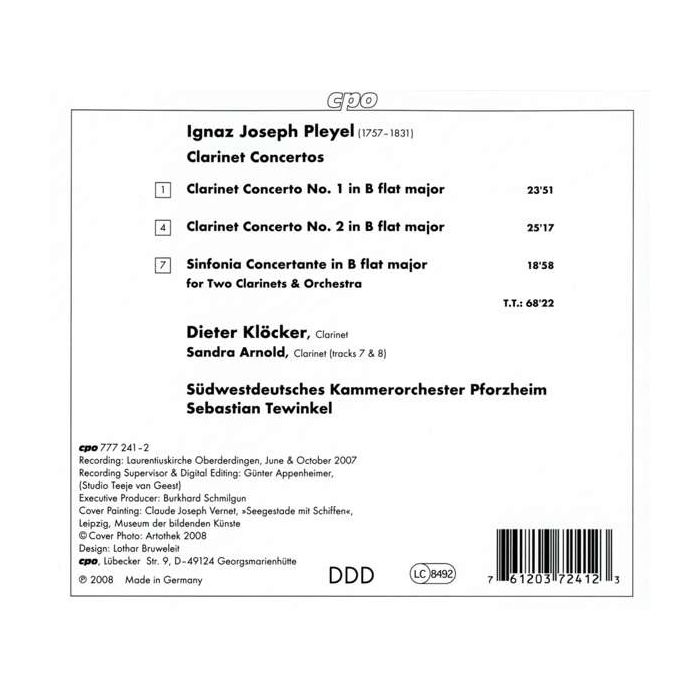 Pleyel: Clarinet Concertos 1 & 2, Sinfonia Concerta - slide-1