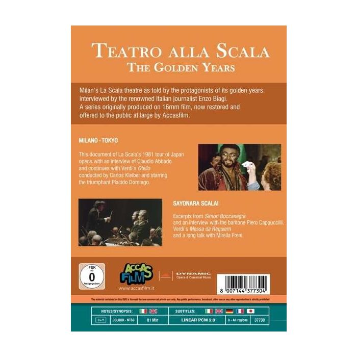 Teatro alla Scala Golden Years Vol. 3 -  Interviews with Claudio Abbado, Placido Domingo, Piero Cappuccilli, Mirella Freni - slide-1