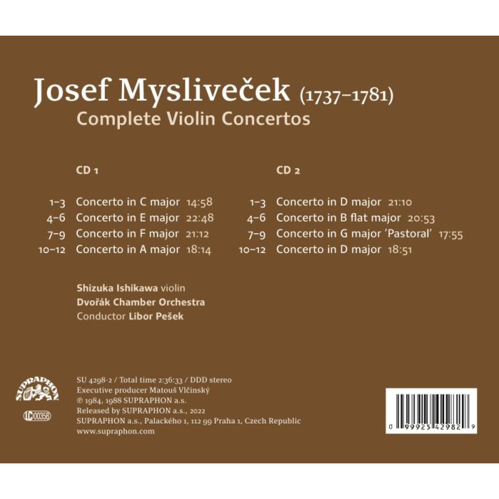 Mysliveček: Complete Violin Concertos - slide-1