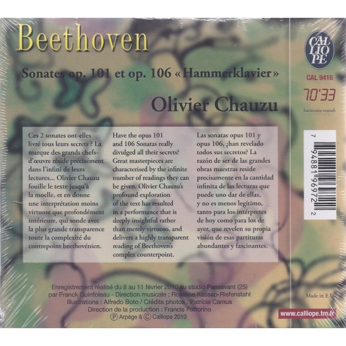 Beethoven: Sonates pour piano Op. 101 & 106 - slide-1