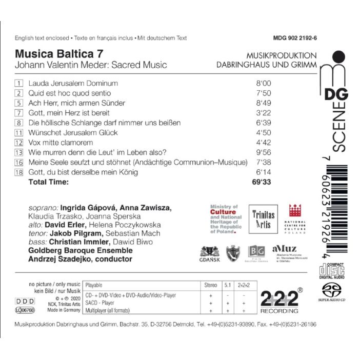 Meder: Sacred Music - Musica Baltica Vol. 7 - slide-1