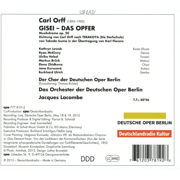 Orff: Gisei - Das Opfer, Musikdrama op. 20 - slide-1