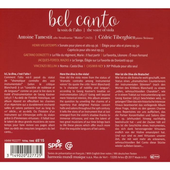 Bel Canto - The voice of viola: Vieuxtemps; Donizetti; Mazas; ... - slide-1