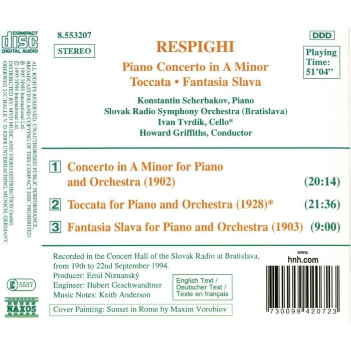 RESPIGHI: Piano Concerto in A Minor, Toccata, Fantasia Slava - slide-1