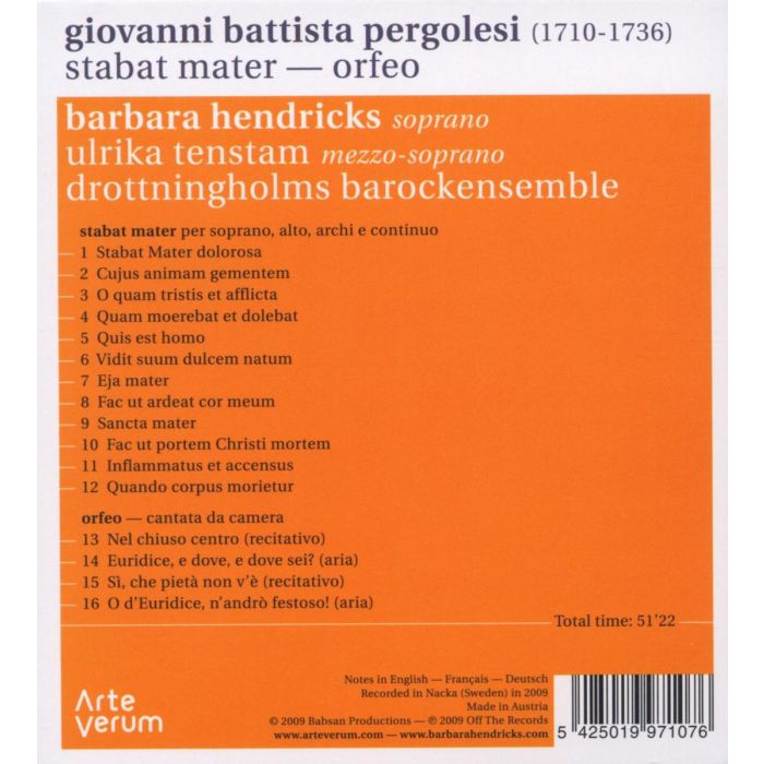 Pergolesi: Stabat mater, Cantata Orfeo - slide-1