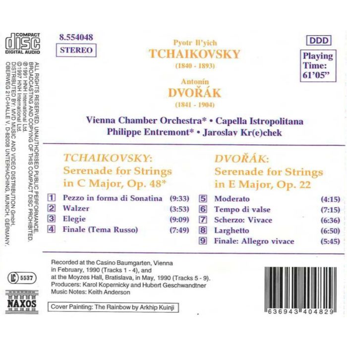 TCHAIKOVSKY / DVORAK: Serenades - slide-1
