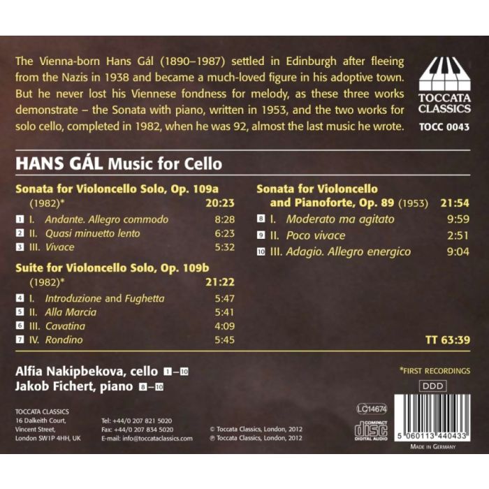Gal: Music for Cello - slide-1
