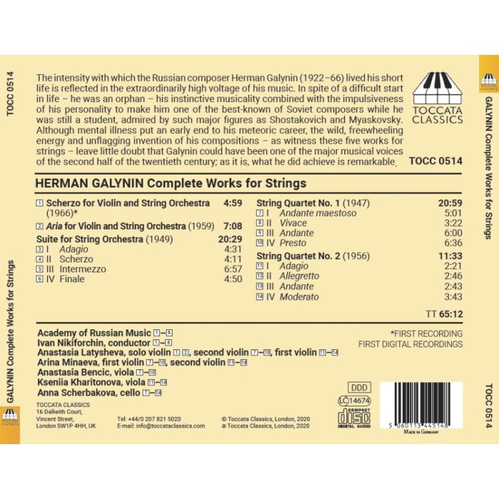 Galynin: Complete Works for Strings - slide-1