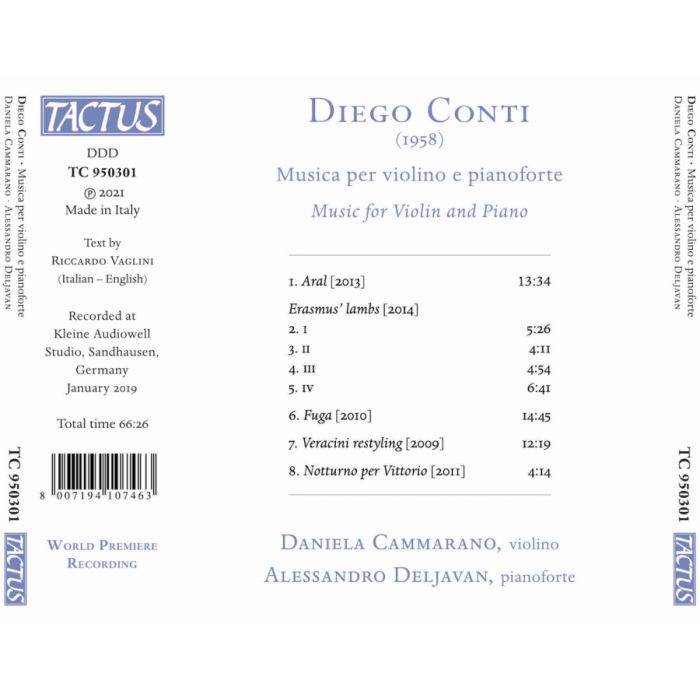 Conti: Music for violin and piano - slide-1
