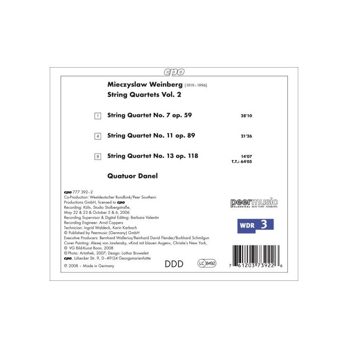 Weinberg: String Quartets Vol. 2: Quartets Nos. 7, 11 - slide-1