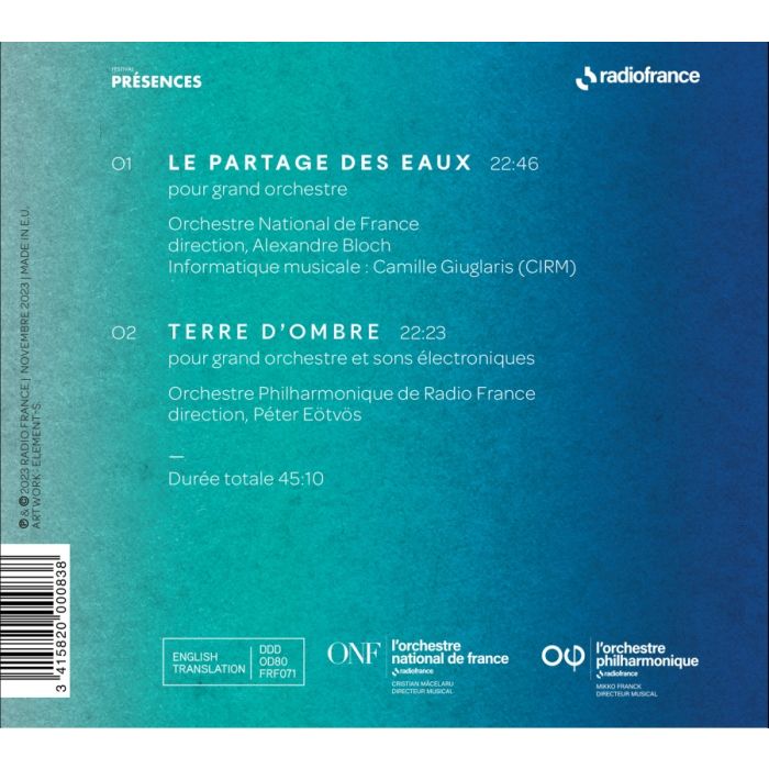 Murail: Le partages des eaux & Terre d'ombre - slide-1