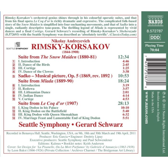 Rimsky-Korsakov: Suites from Snow Maiden, Sadko, Mlada, Le Coq d’or - slide-1