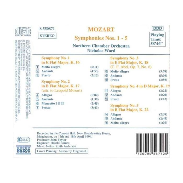 Mozart: Symphonies 1-5 - slide-1