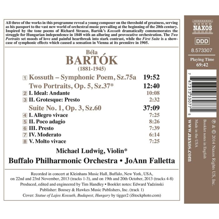 Bartok: Kossuth - Symphonic Poem; Two Portraits; Suite No. 1 - slide-1