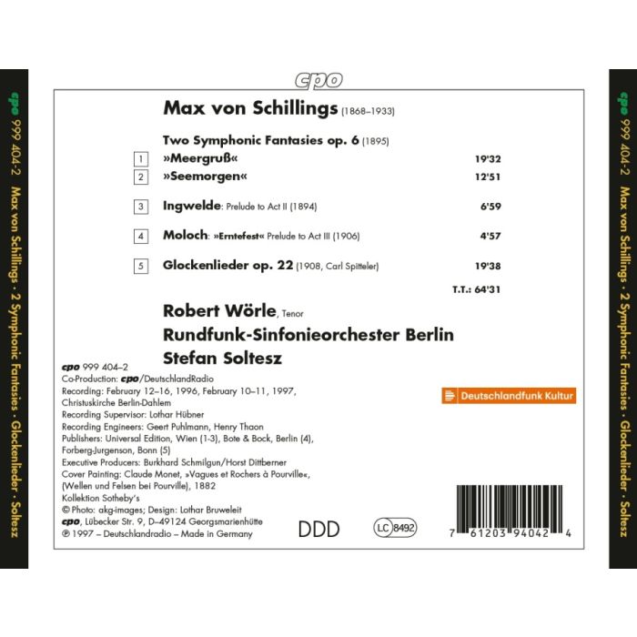 Schillings: Meeresgruß; Seemorgen; Glockenlieder - slide-1