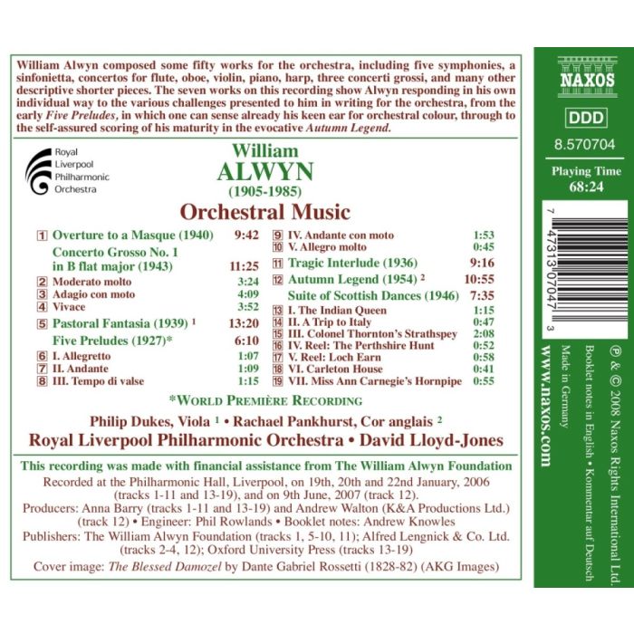 Alwyn: Orchestral Music - Concerto grossi - slide-1