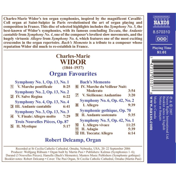 Widor: Organ Favourites - slide-1