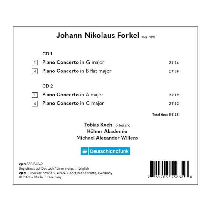 Forkel: Four Piano Concertos - slide-1