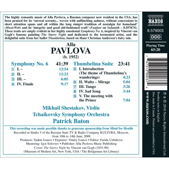 Alla Pavlova: Symphony No. 6, Thumbelina Suite - slide-1