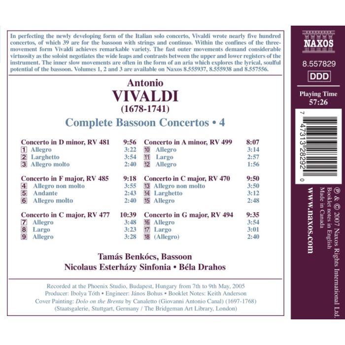VIVALDI: Bassoon Concertos Vol. 4 - slide-1