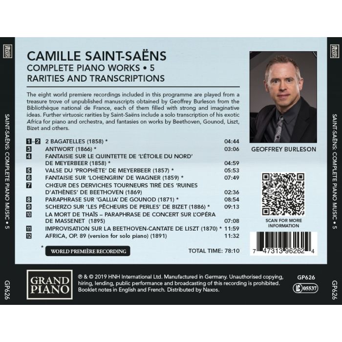 Saint-Saëns: Complete Piano Works Vol. 5 - slide-1