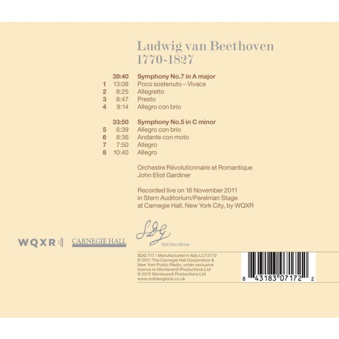 Beethoven: Symphonies 5 & 7, Live at Carnegie Hall New York City 2011 - slide-1