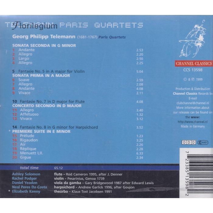 Telemann: Paris Quartets, Volume 1 - slide-1