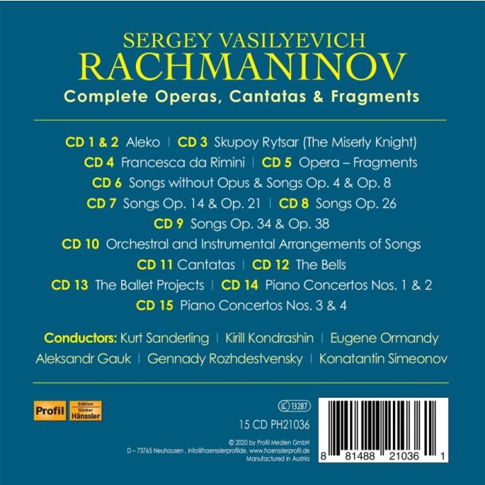 Rachmaninov: Complete Operas, Cantatas & Fragments - slide-1